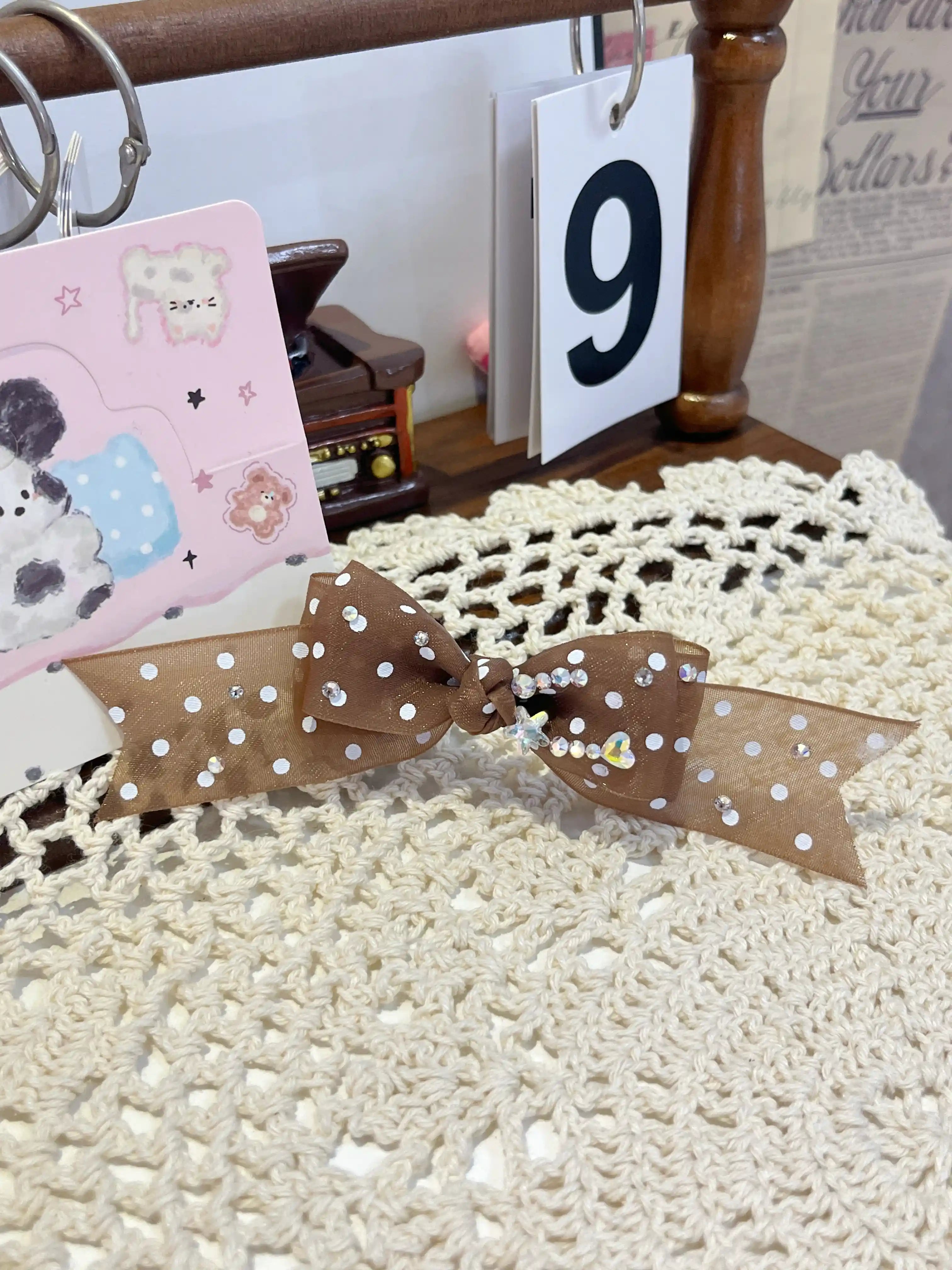 Tinselpaw Silky Ethereal Series: Hand-Crafted Cloth Gauze & 5A Crystal Bows for Dogs & Cats
