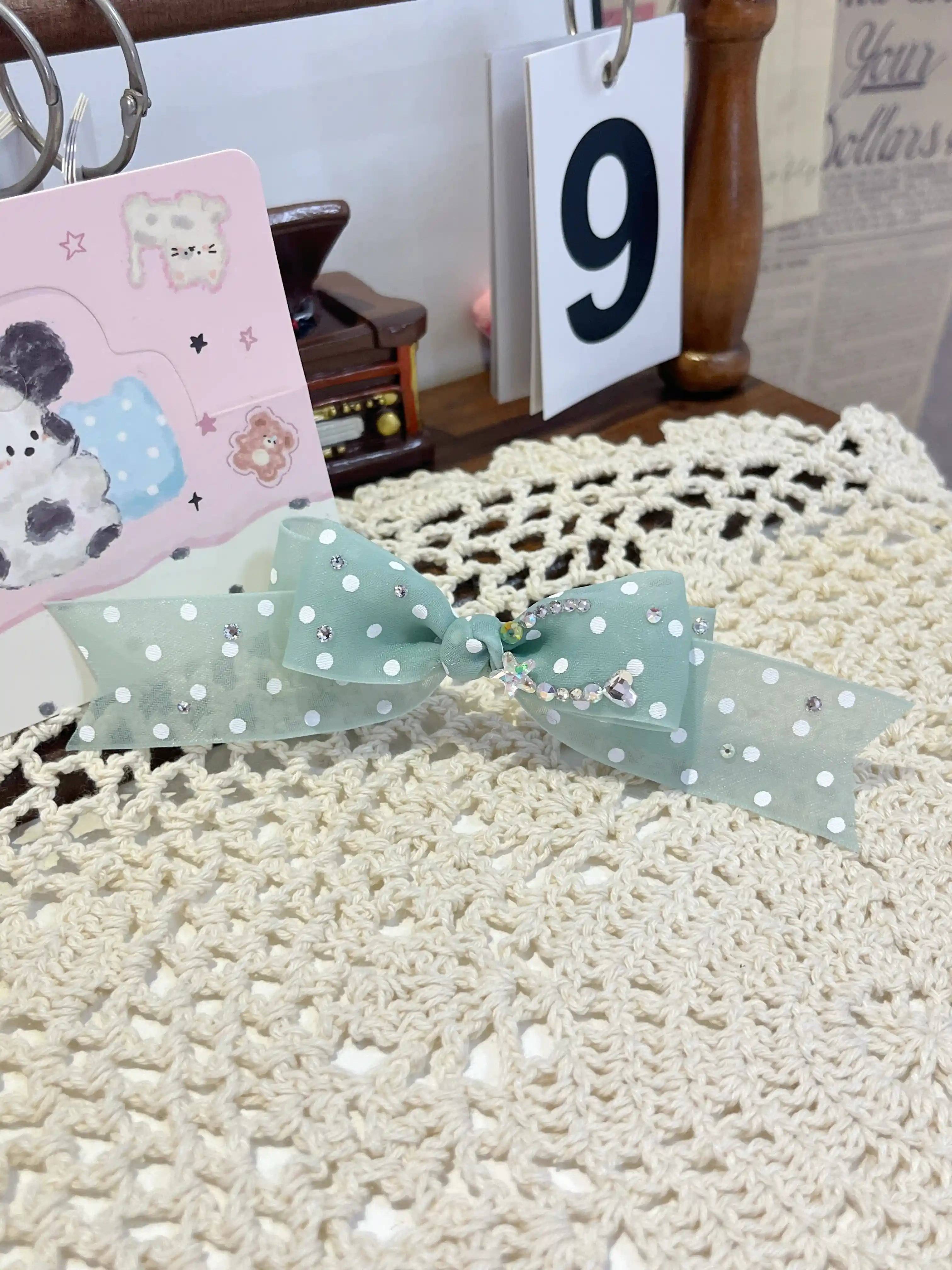 Tinselpaw Silky Ethereal Series: Hand-Crafted Cloth Gauze & 5A Crystal Bows for Dogs & Cats