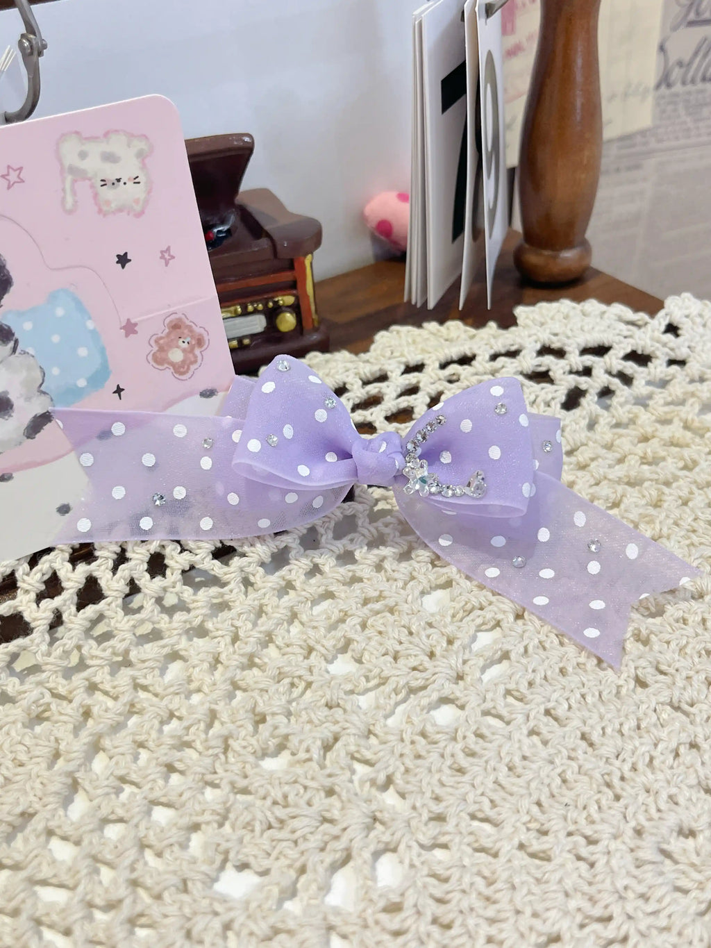 Tinselpaw Silky Ethereal Series: Hand-Crafted Cloth Gauze & 5A Crystal Bows for Dogs & Cats