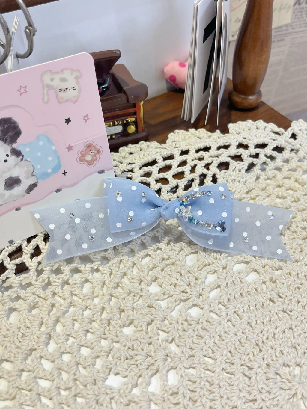 Tinselpaw Silky Ethereal Series: Hand-Crafted Cloth Gauze & 5A Crystal Bows for Dogs & Cats