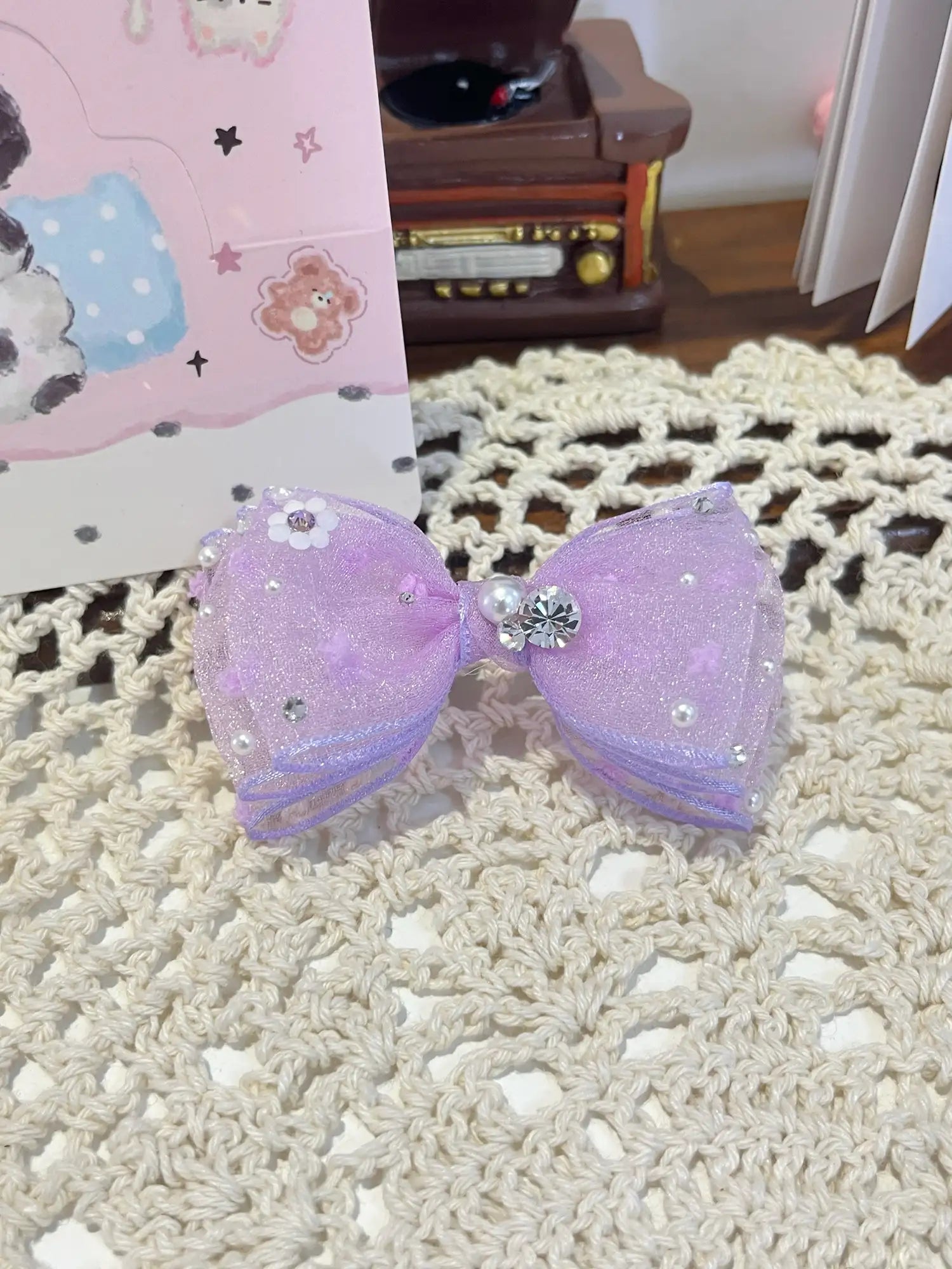Starlight Gauze | Artisan Hand-Crafted Dreamy Bow Clip