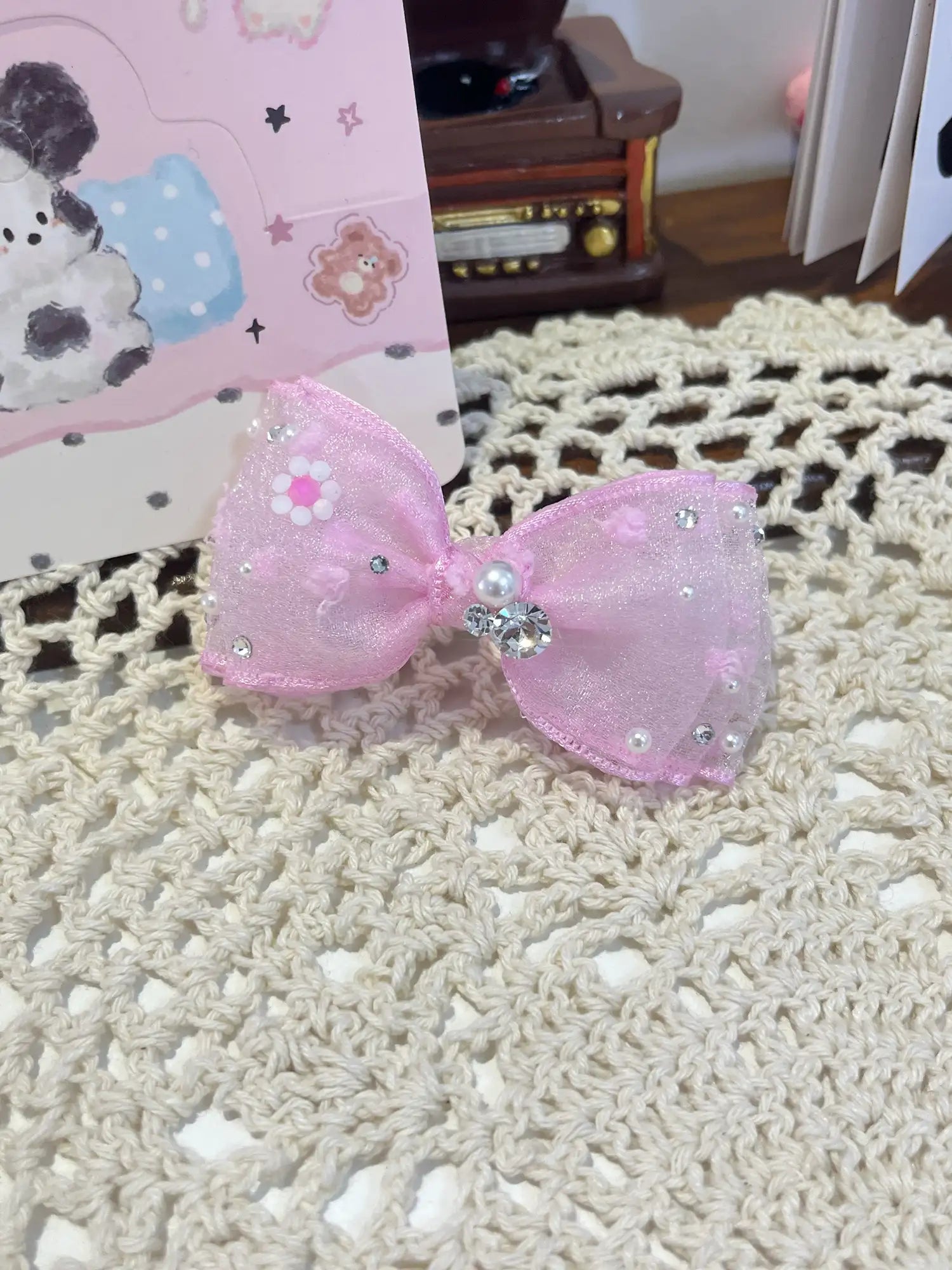 Starlight Gauze | Artisan Hand-Crafted Dreamy Bow Clip