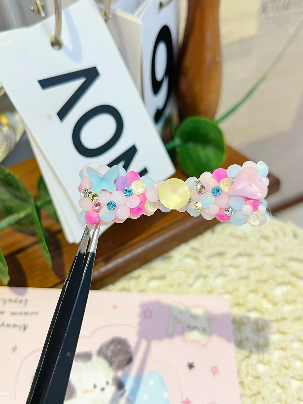 Macaron Dream | Artisan Hand-Crafted Candy-Beaded Top-Knot Clip