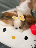 Sunny Ducky | Artisan Hand-Crafted Pearl & Crystal Bow Clip