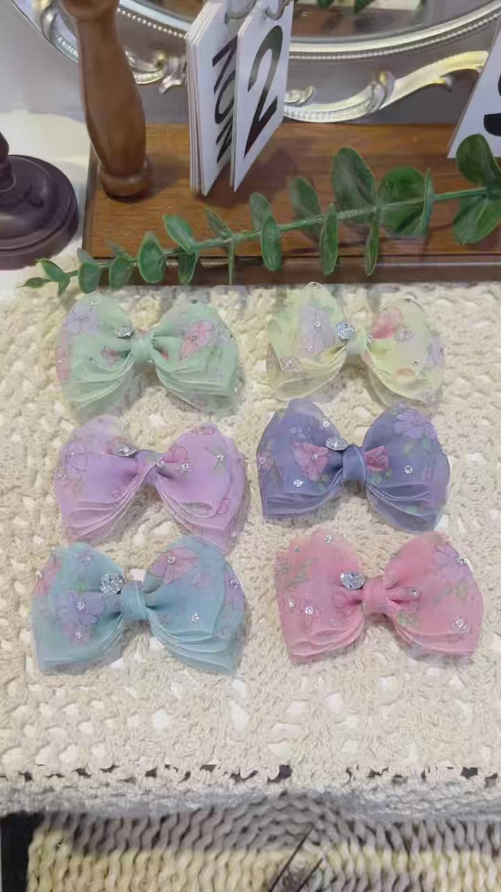 Artisan Sparkle Bow | Hand-Crafted Premium Crystal Pet Hair Clip